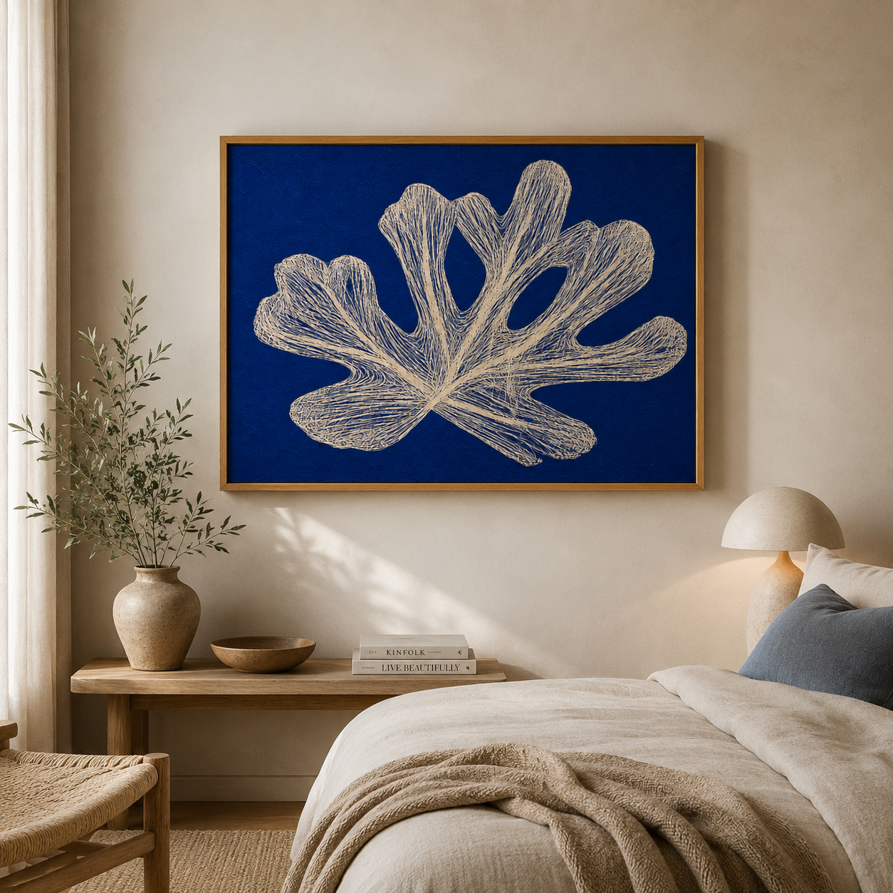 Blue Botanical Wall Art Print— Cyanotype | Rossetti Art