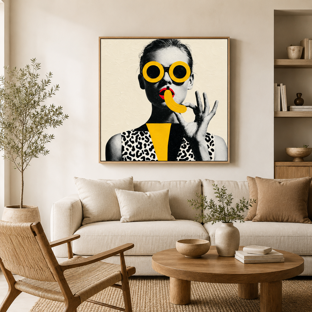 Portrait Canvas Wall Art — Yellow Shades | Rossetti Art