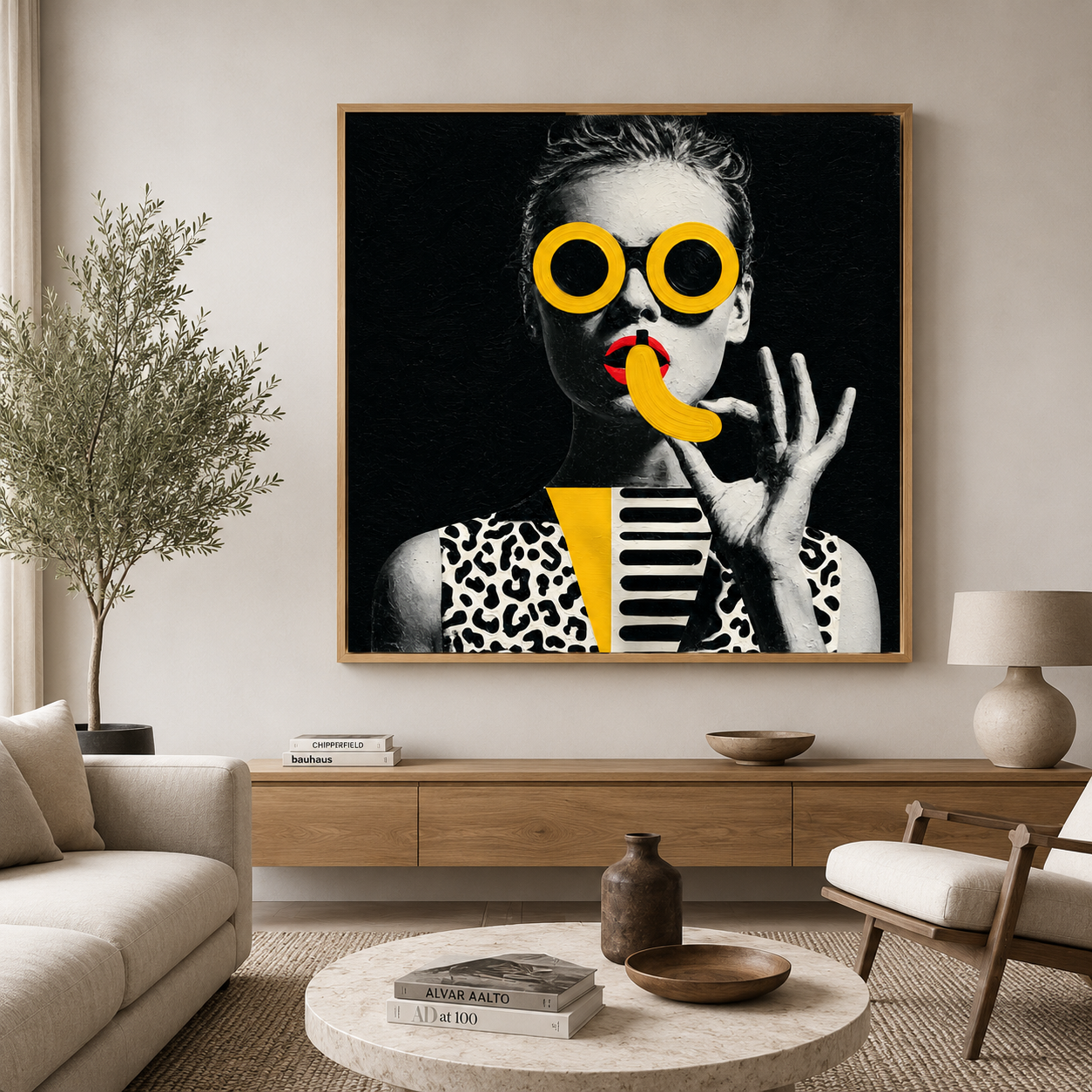 Portrait Canvas Wall Art — Yellow Shades | Rossetti Art
