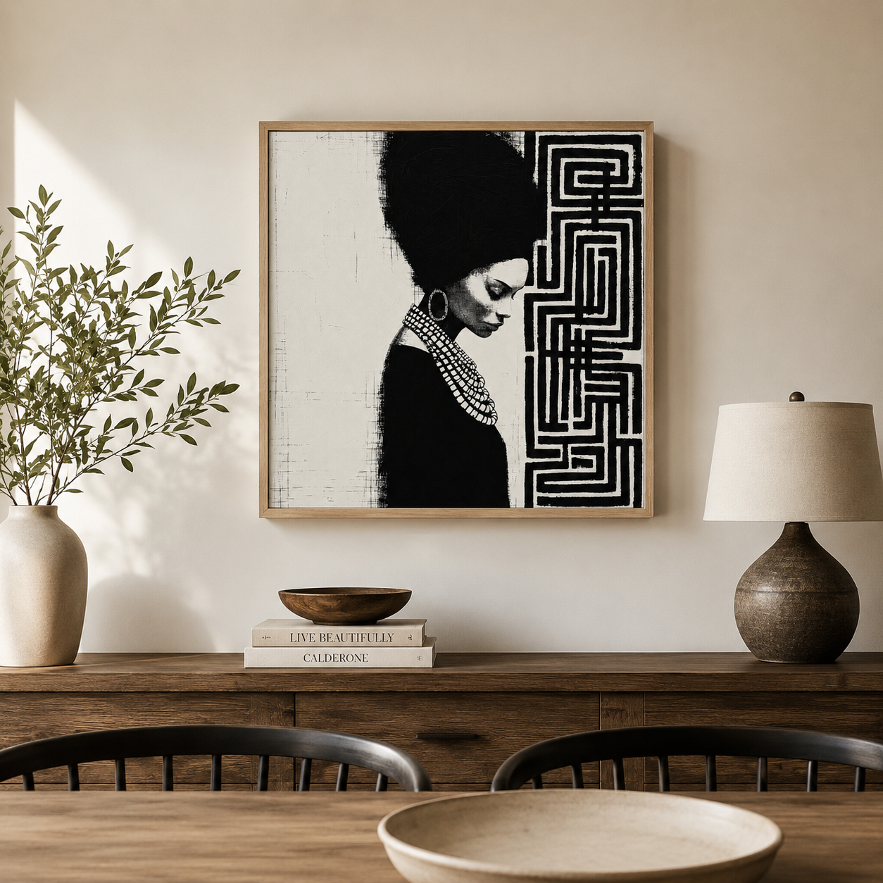 Black and White Canvas Wall Art — Sovereignty | Rossetti Art