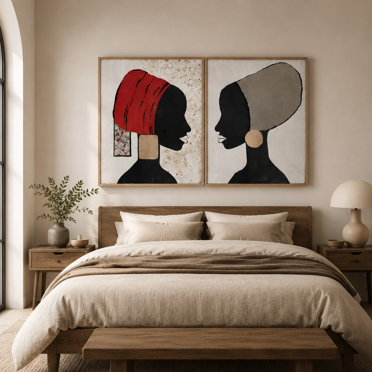 Set of 2 Canvas Prints — Dialogue by Rossetti Art
