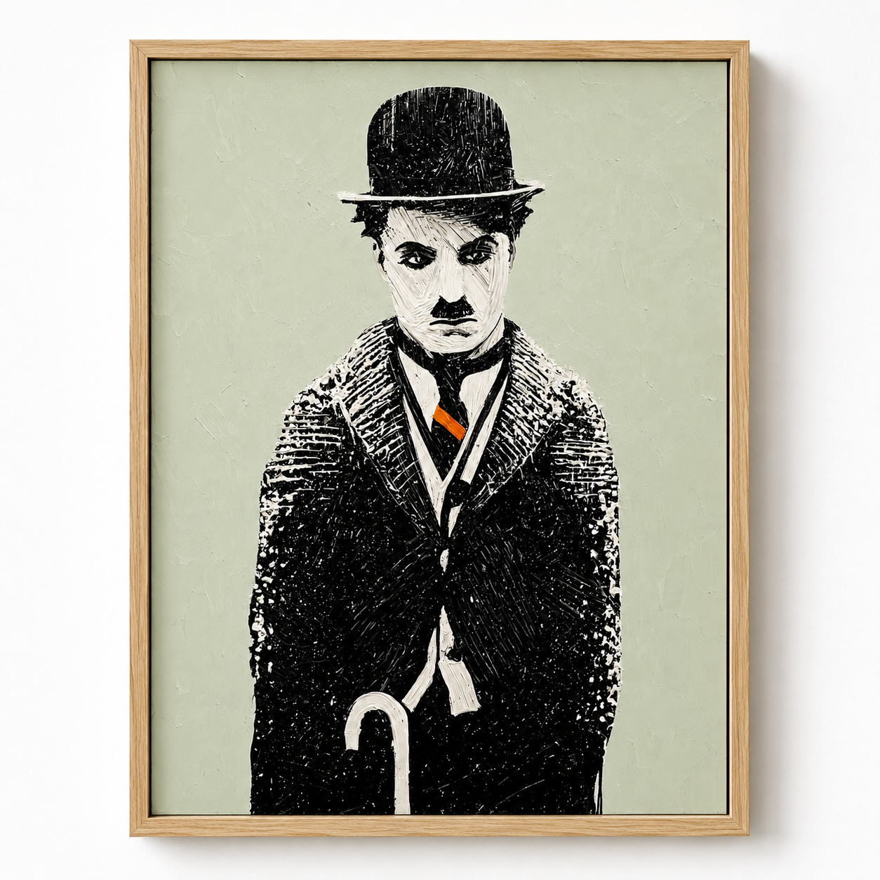 Charlie Chaplin Portrait Canvas Print — The Tramp by Rossetti Art