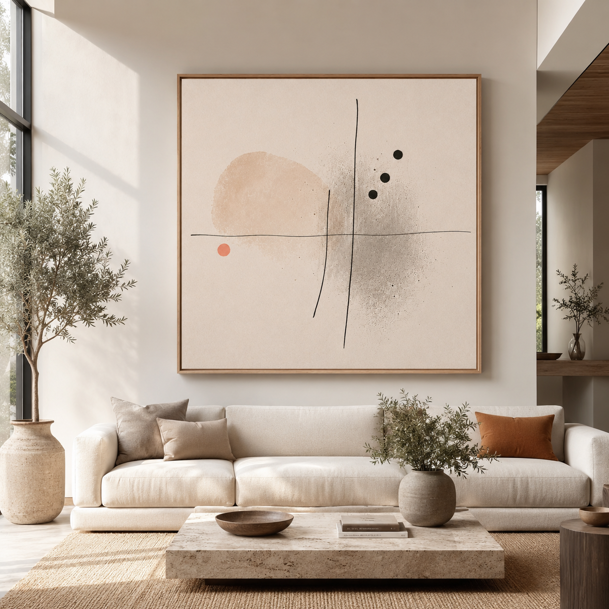 Minimalist Abstract Art Canvas Print — Haiku by Rossetti Art