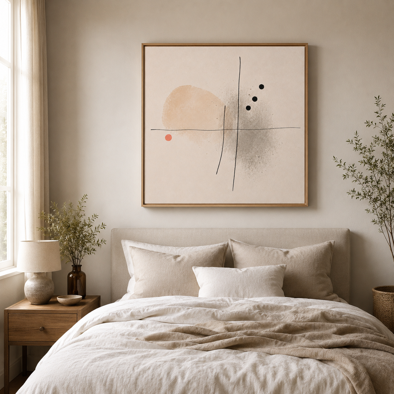 Minimalist Abstract Art Canvas Print — Haiku by Rossetti Art