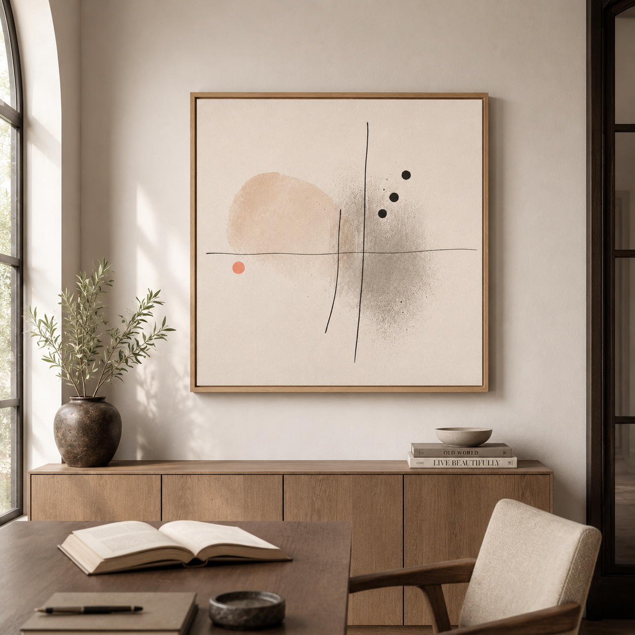 Minimalist Abstract Art Canvas Print — Haiku by Rossetti Art