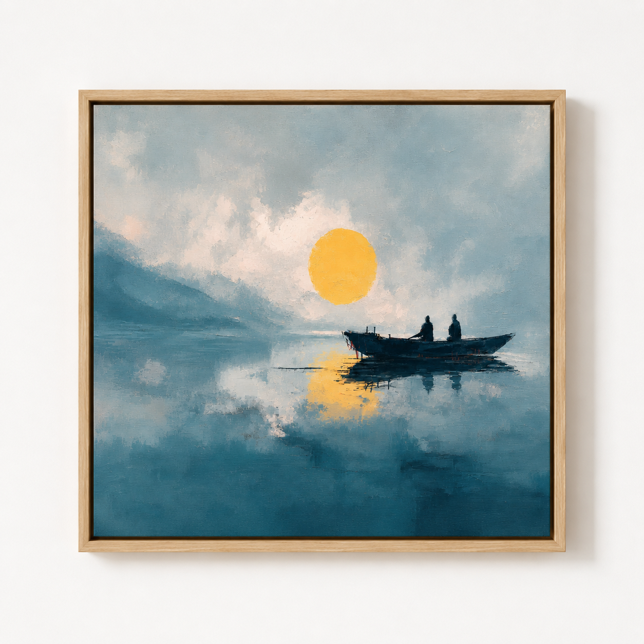 Blue Wall Art Canvas Print — Golden Hour by Rossetti Art