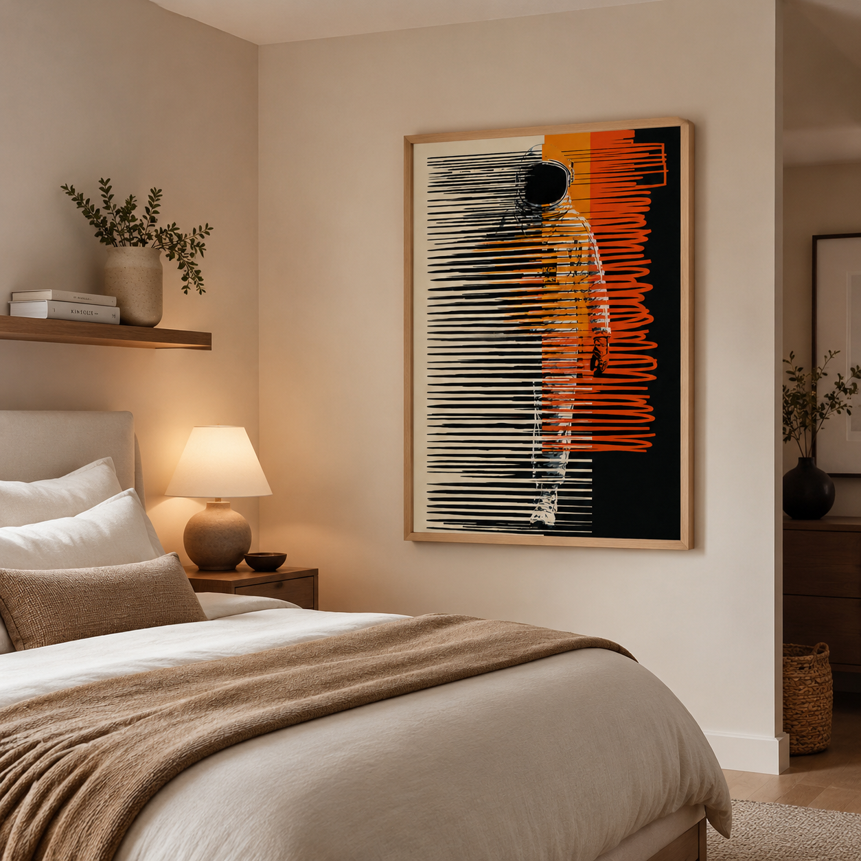 Retro Space Art Canvas Print — Signal Lost by Rossetti Art