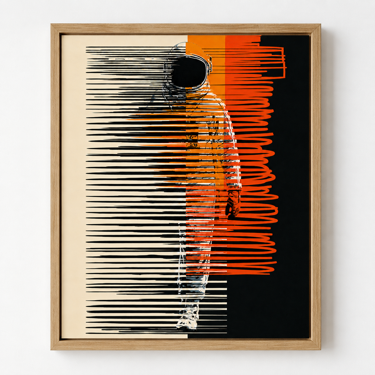 Retro Space Art Canvas Print — Signal Lost by Rossetti Art