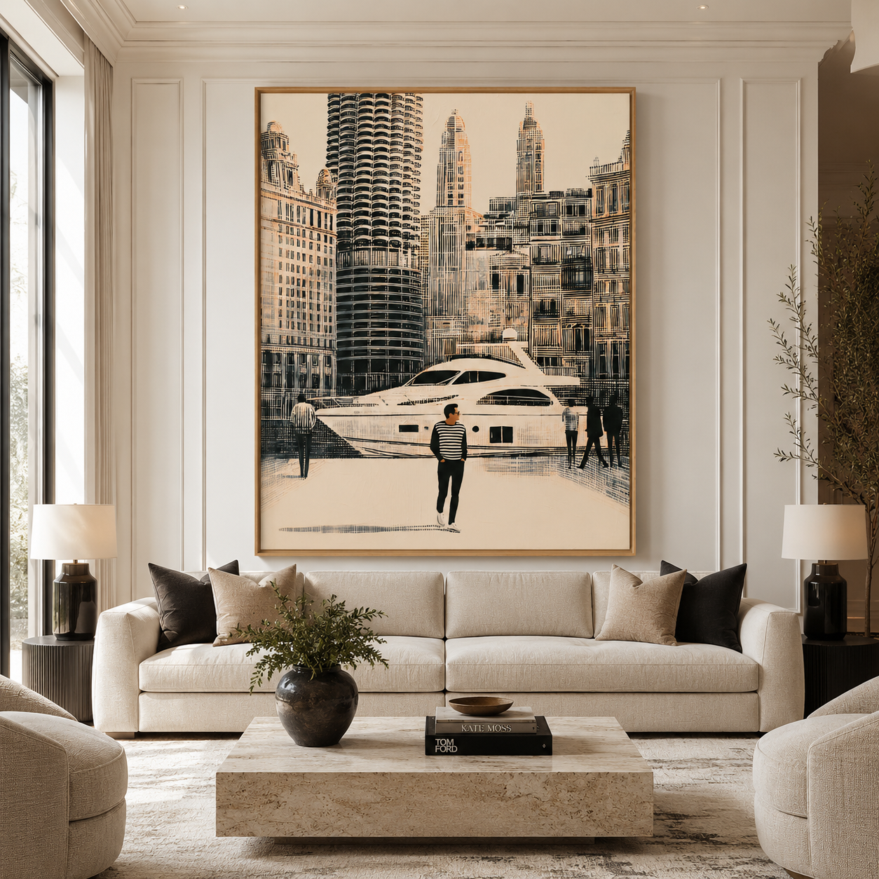 Chicago Wall Art Canvas Print — River North by Rossetti Art