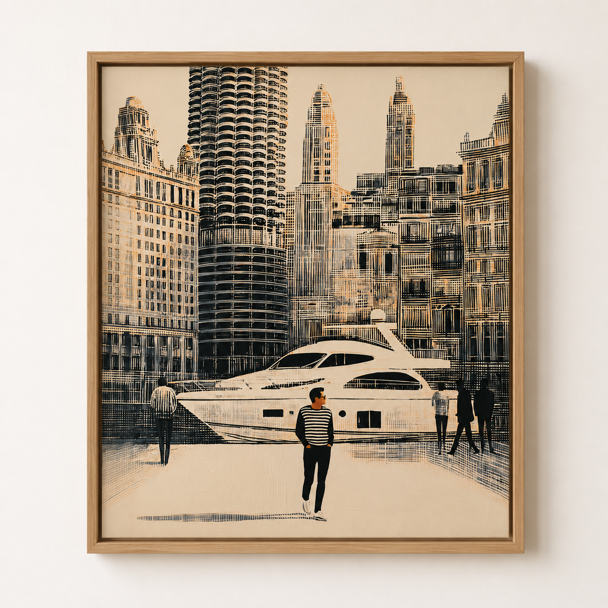 Chicago Wall Art Canvas Print — River North by Rossetti Art