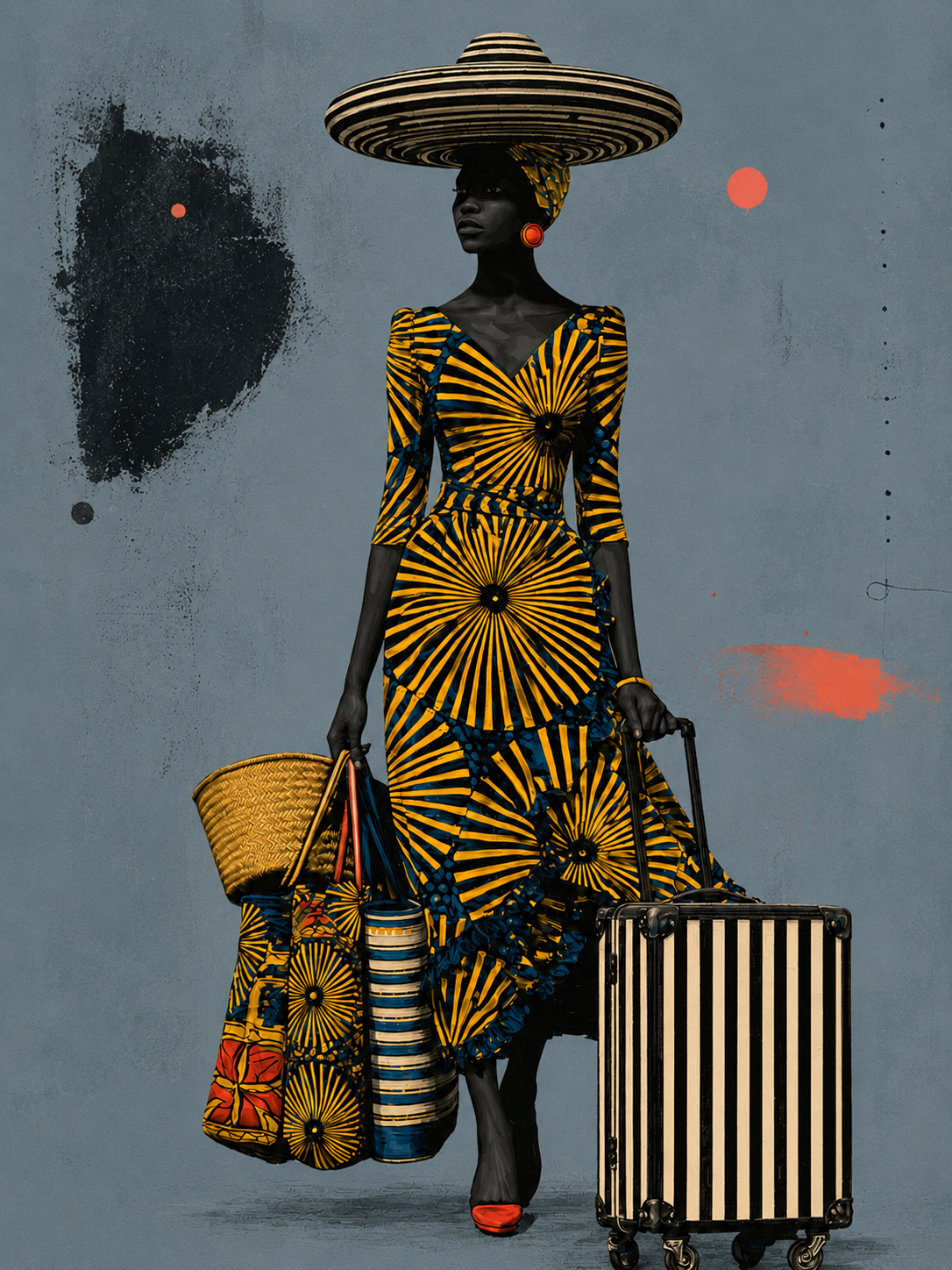 African Art Print — The Golden Departure | Rossetti Art
