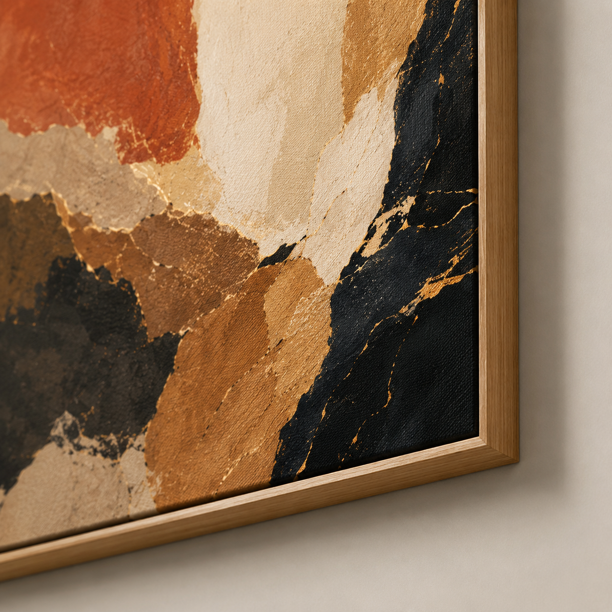 Original Abstract Painting for Sale — Kintsugi Drift by Rossetti Art
