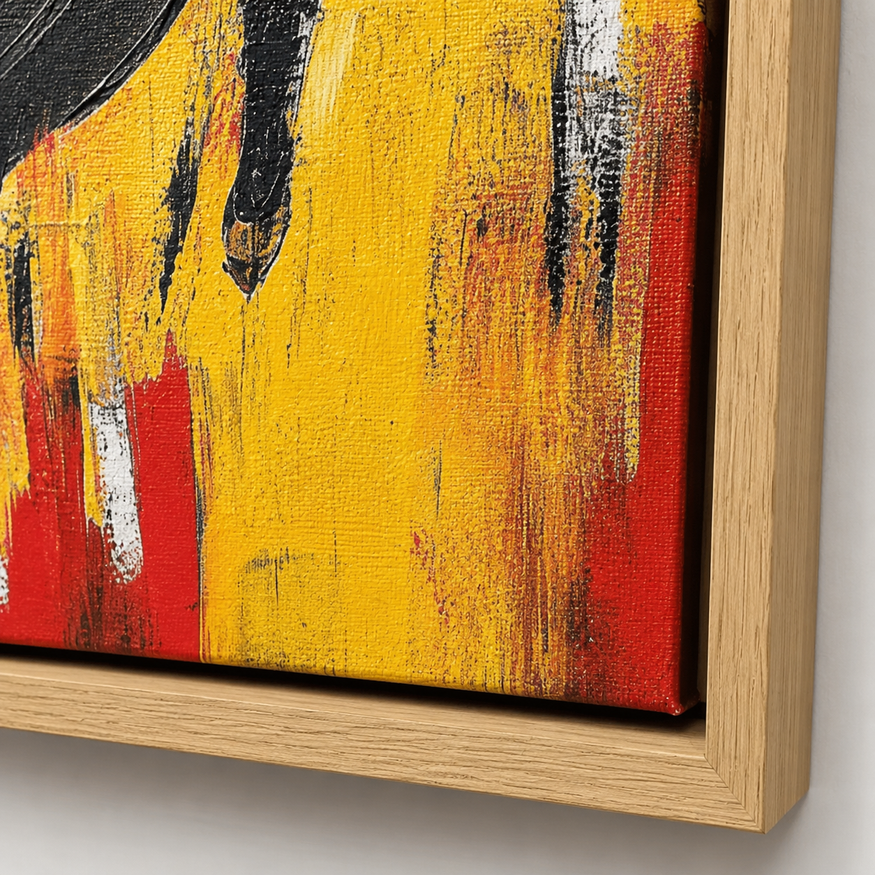 Canvas Print : Charging Spirit - Abstract Bull Art