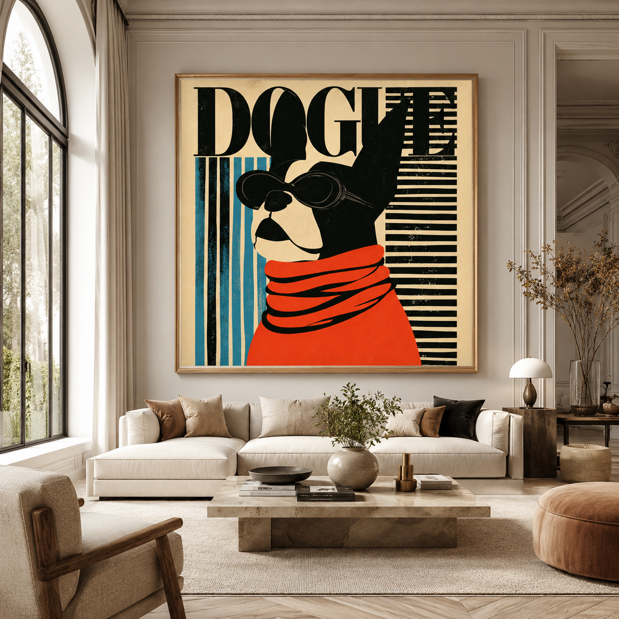 Dog Wall Art Canvas Print — The Editor by Rossetti Art