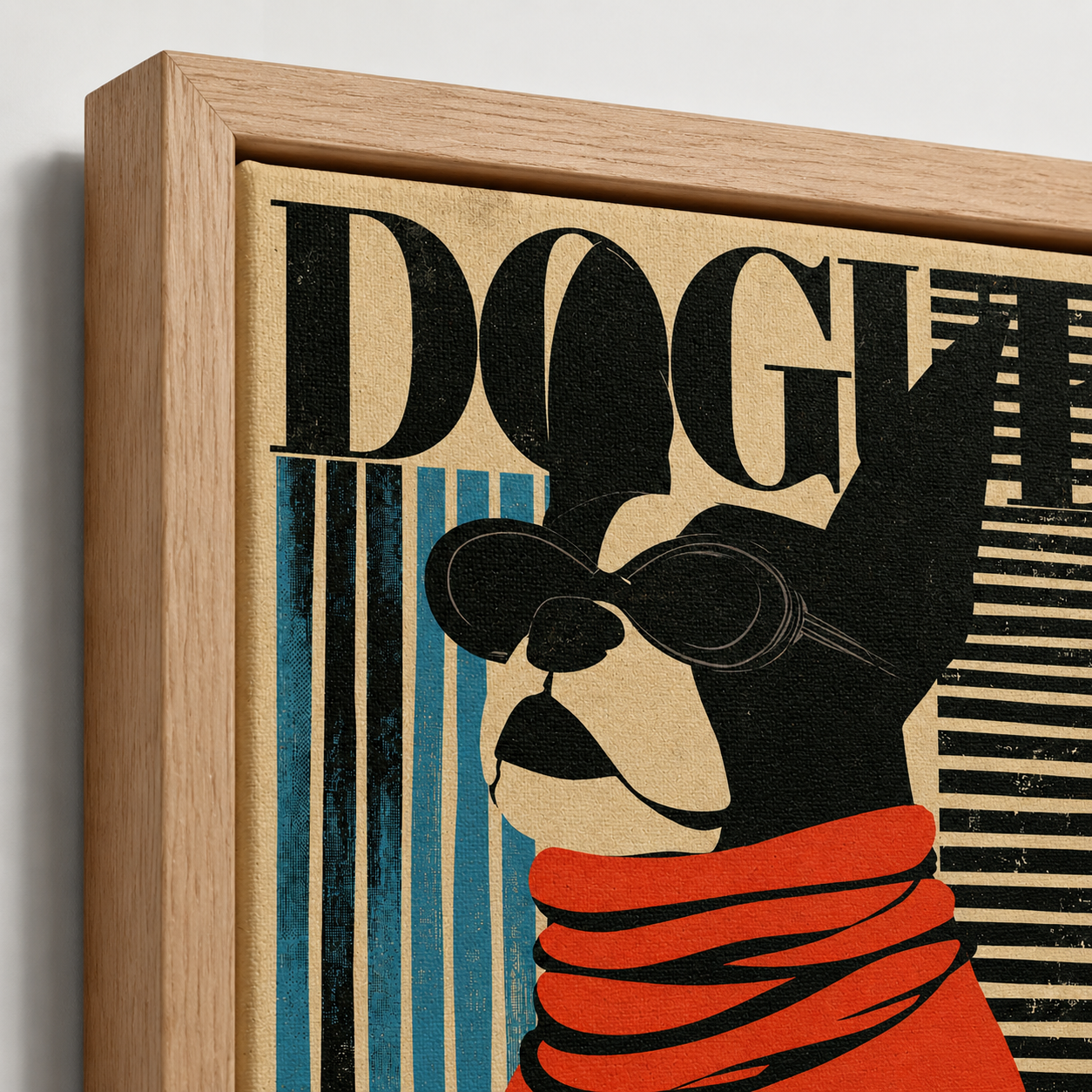 Dog Wall Art Canvas Print — The Editor by Rossetti Art