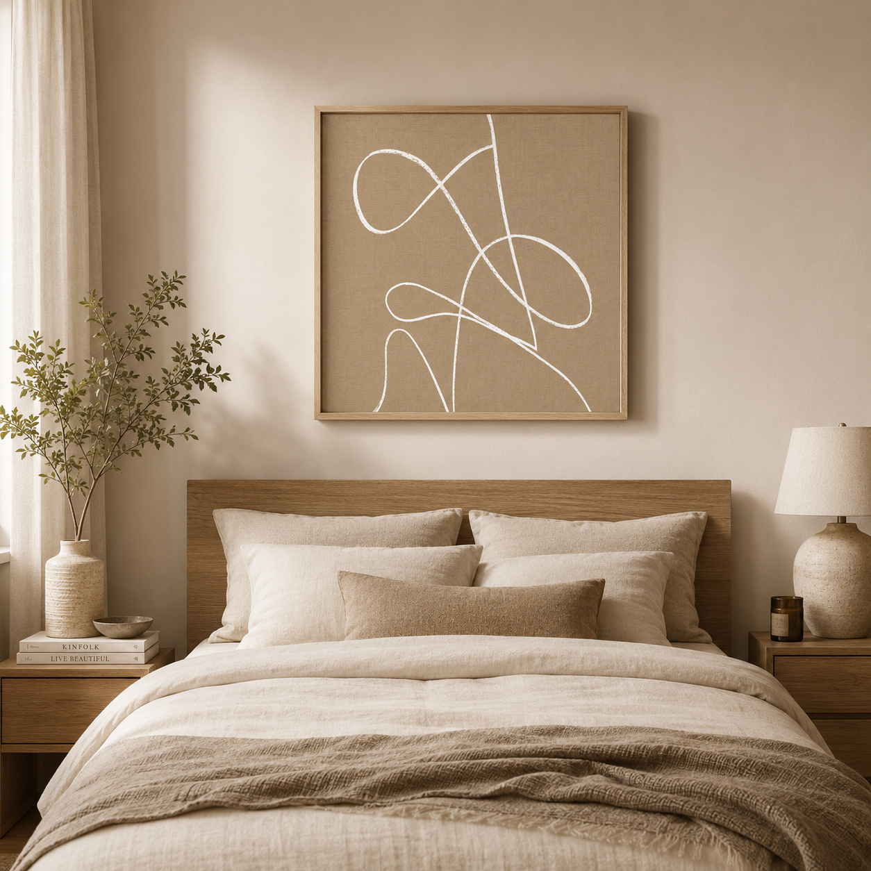 Abstract Line Art Canvas Print — Arabesque by Rossetti Art