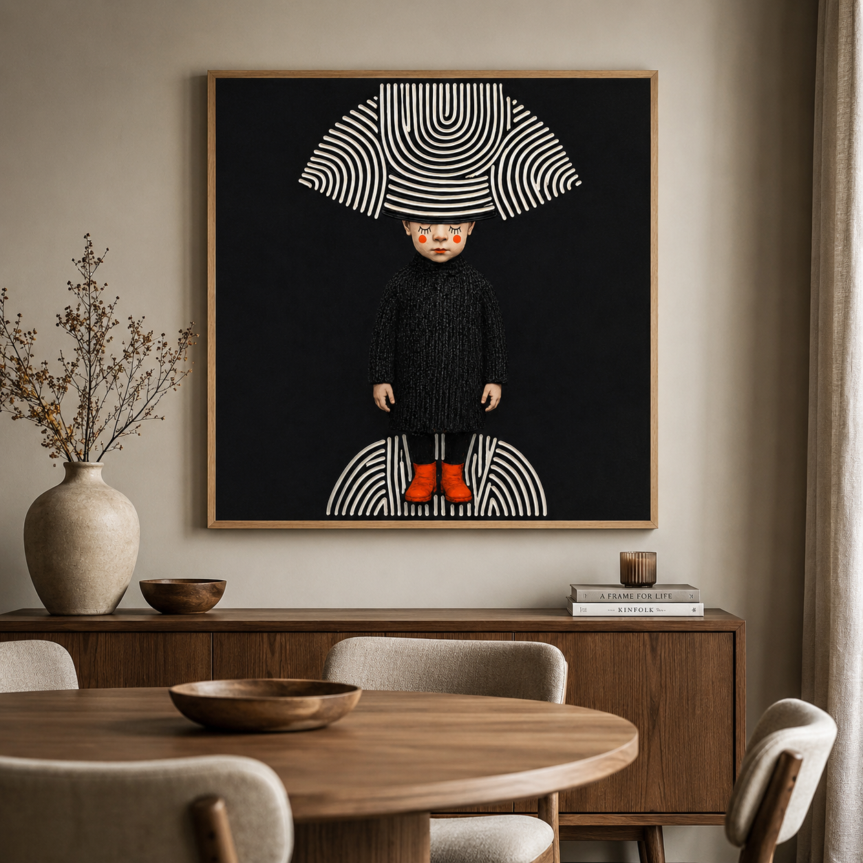 Dark Whimsical Art Canvas Print — Little Stranger by Rossetti Art