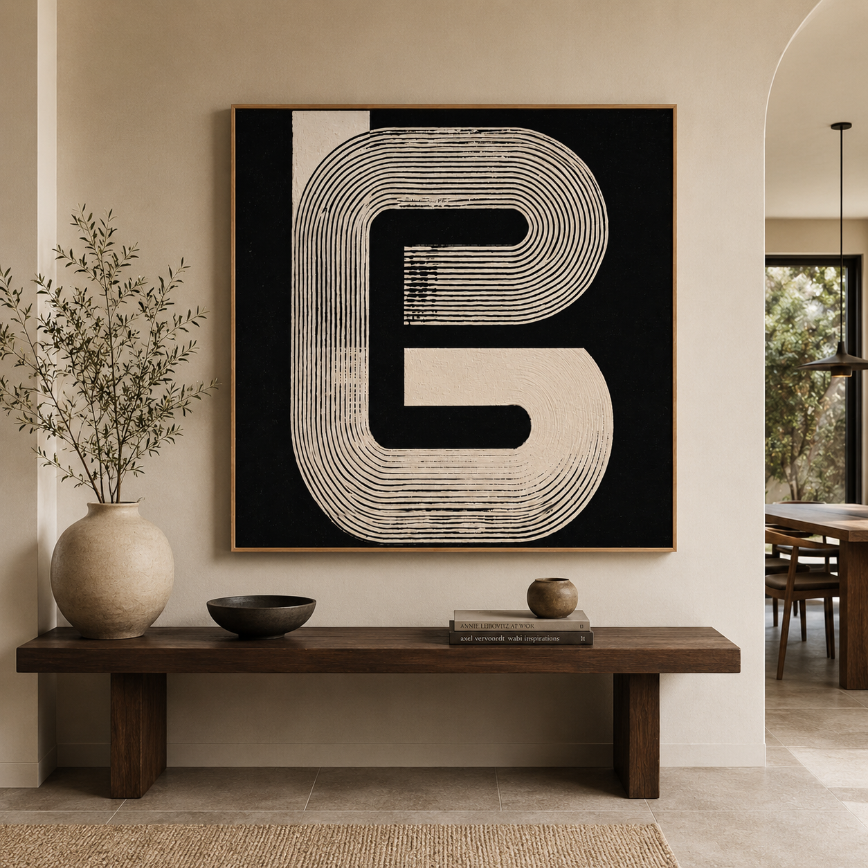 Typographic Wall Art Canvas Print — Glyph by Rossetti Art