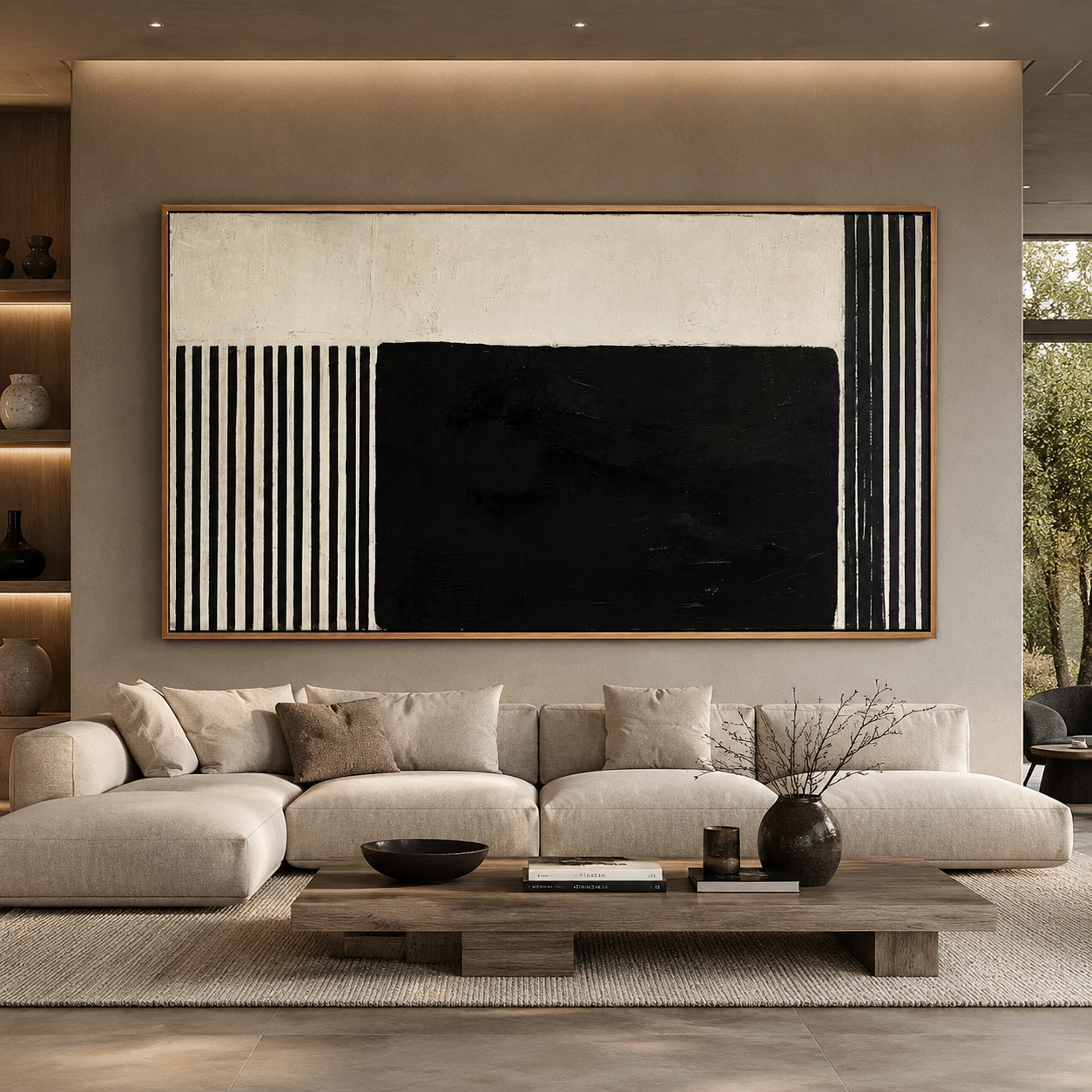 Textured Abstract Wall Art for Living Room Painting — Divide by Rossetti Art