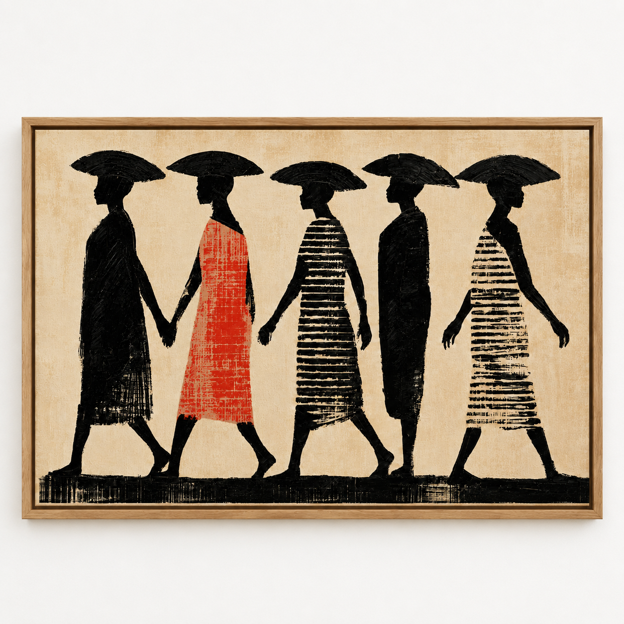 African Art Wall Decor Canvas Print — Procession by Rossetti Art