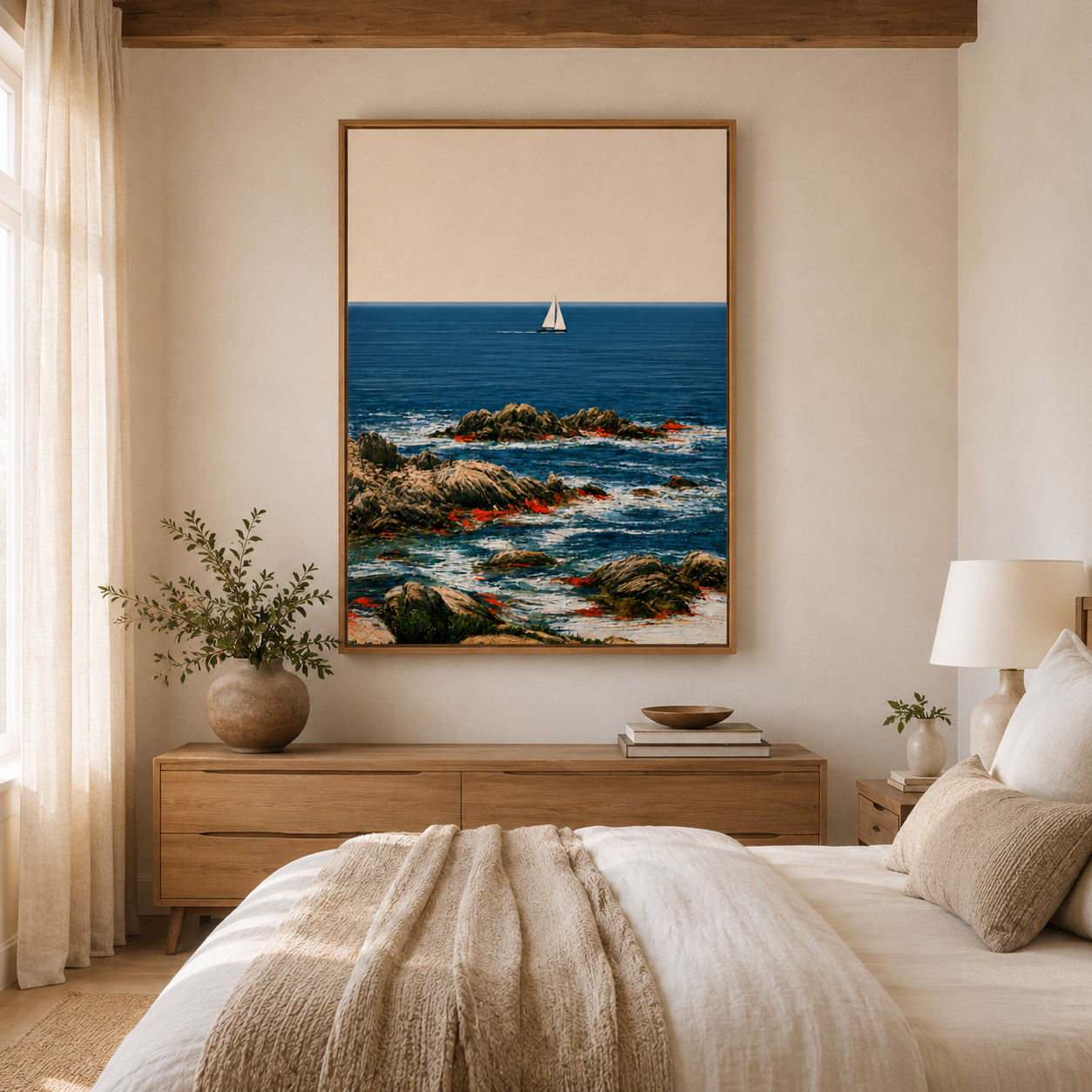 Ocean Painting Canvas Print — Solitude by Rossetti Art