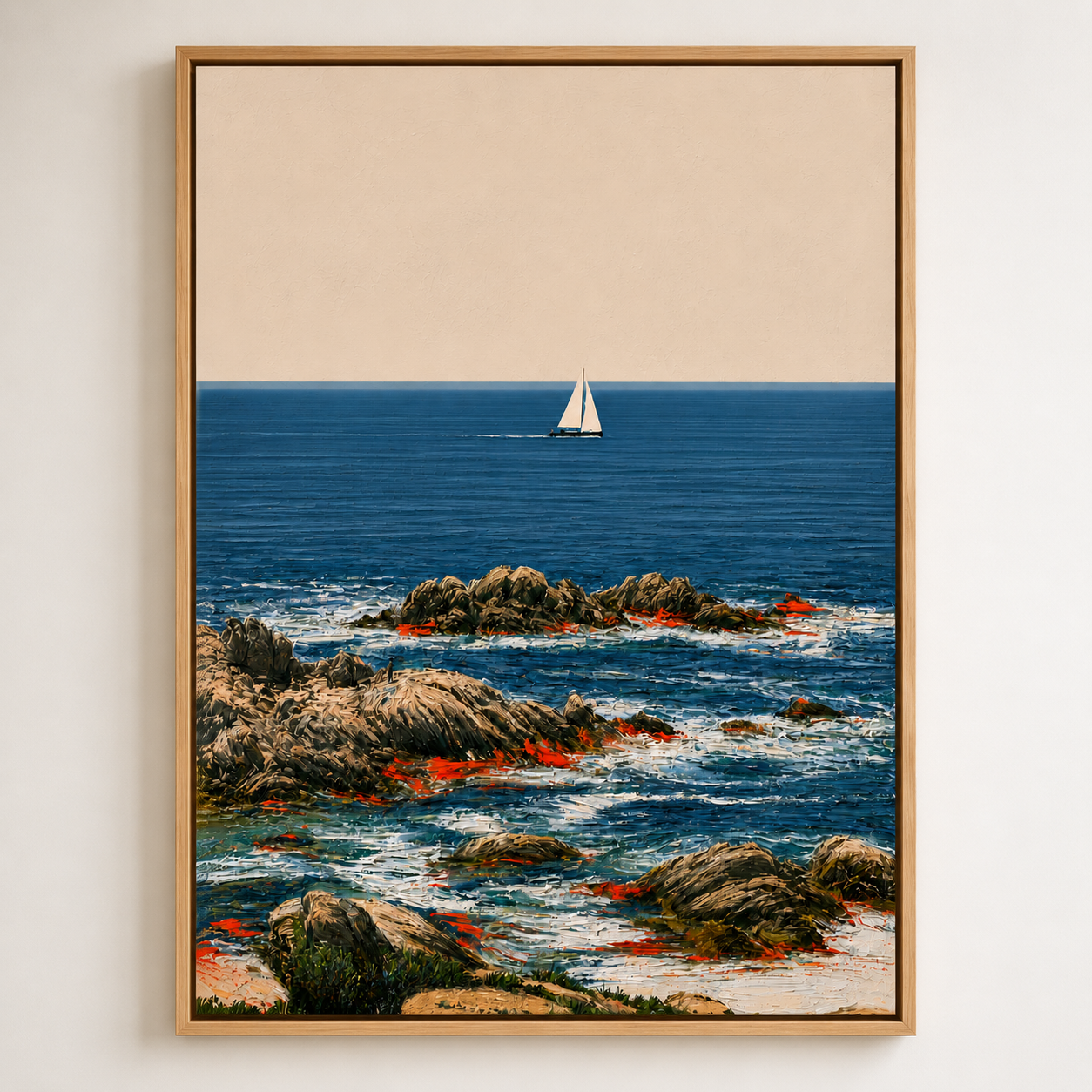 Ocean Painting Canvas Print — Solitude by Rossetti Art