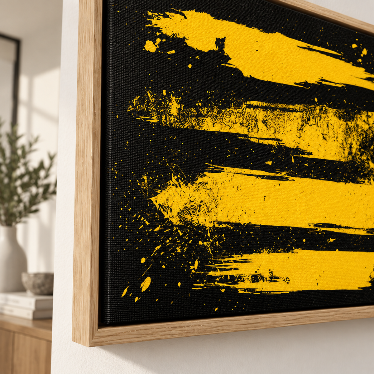 Black and Yellow Painting — Hazard Lines