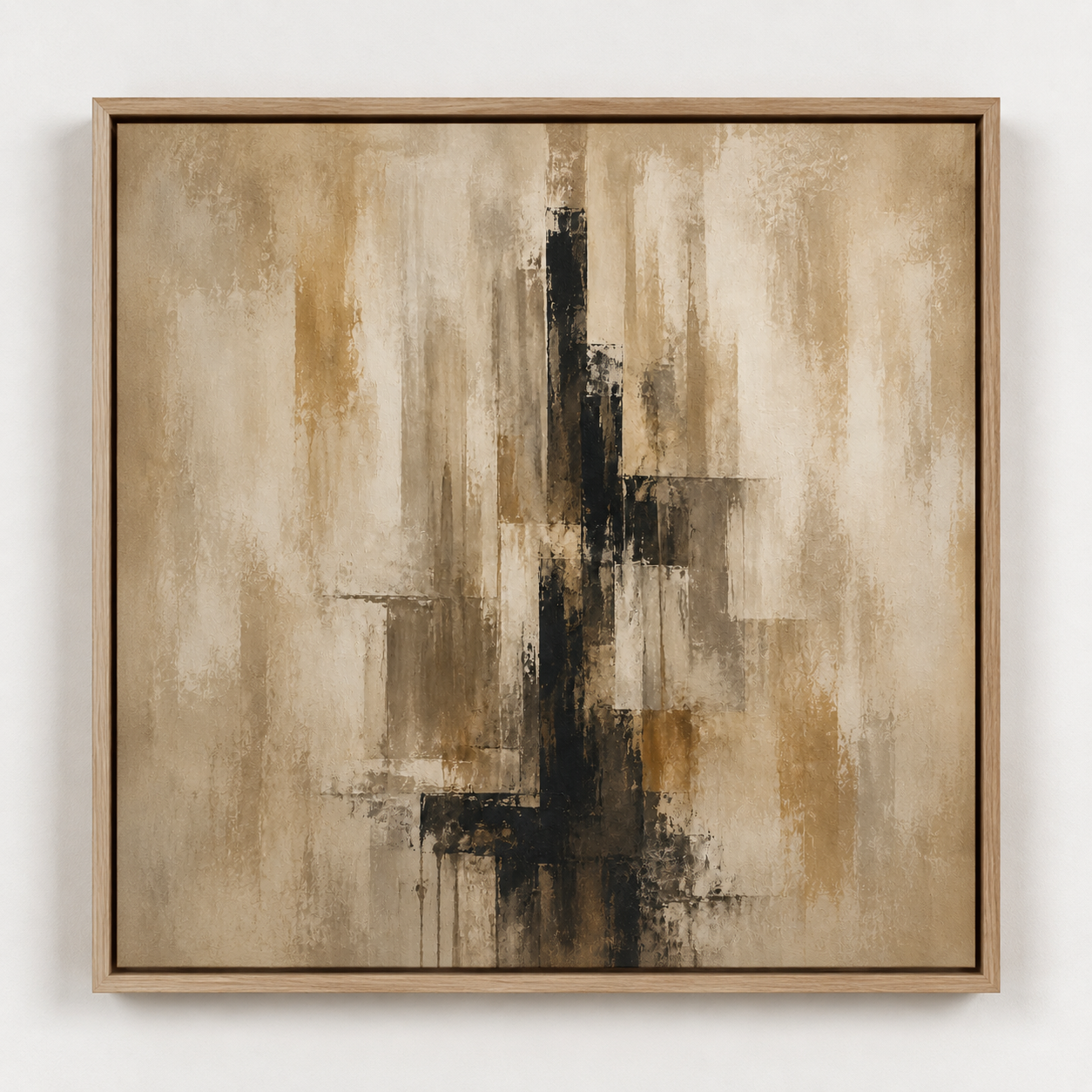 Close-up detail of Amber Column's textured taupe and gold striations