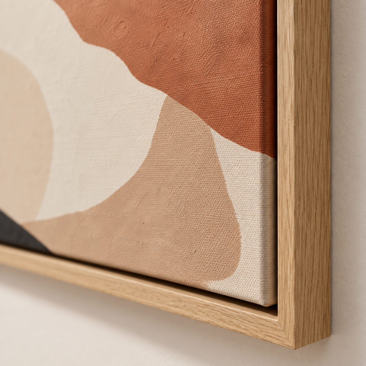Silent Structure neutral abstract canvas print shown from the front