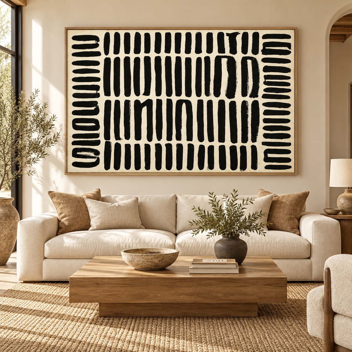 Tribal Wall Art – Tribal Grid by Rossetti Art – front view