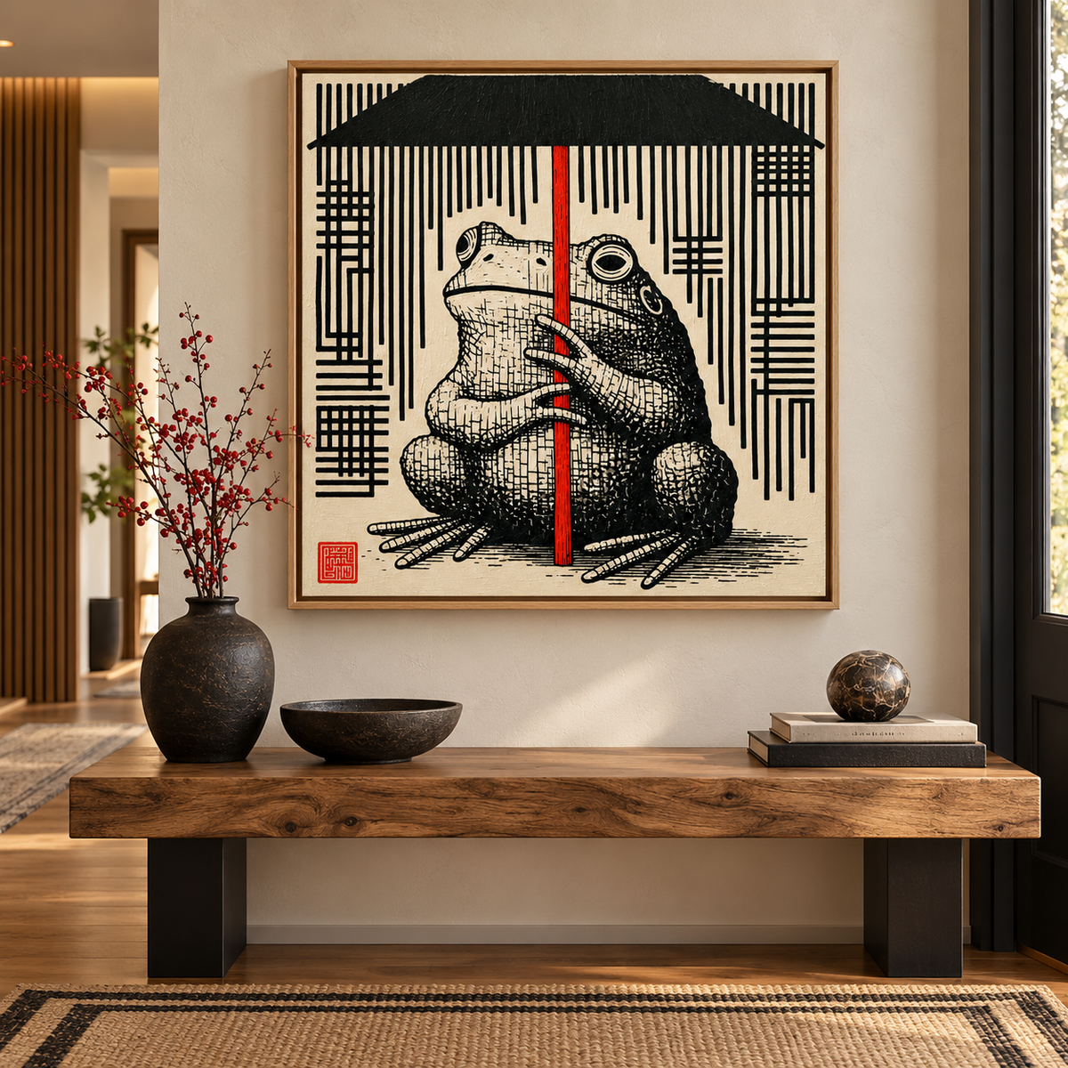 Japanese Wall Art – Rainmaker by Rossetti Art – front view
