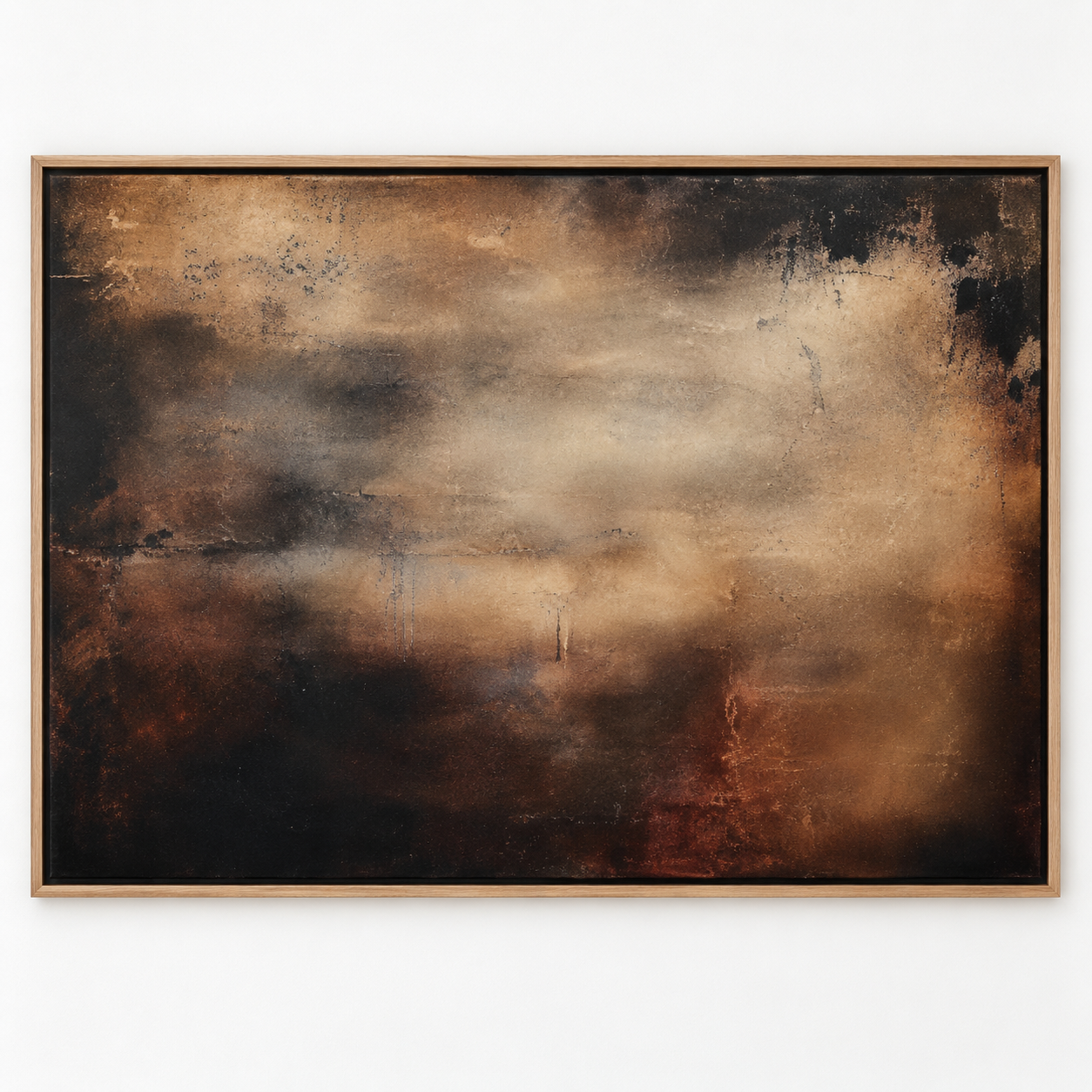 Abstract Sky Painting – Ember Veil by Rossetti Art
