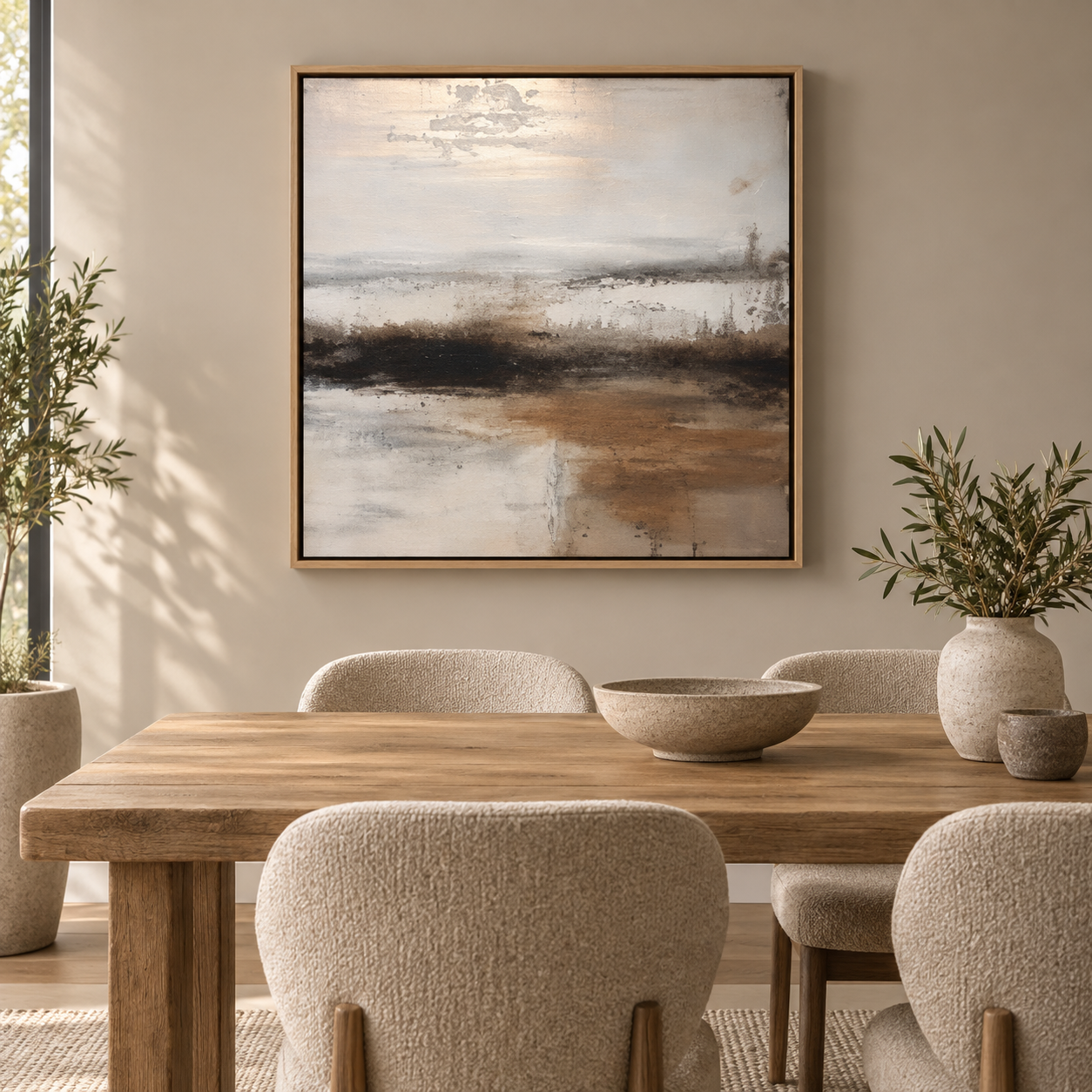 Textured impasto detail of Golden Horizon painting by Rossetti Art