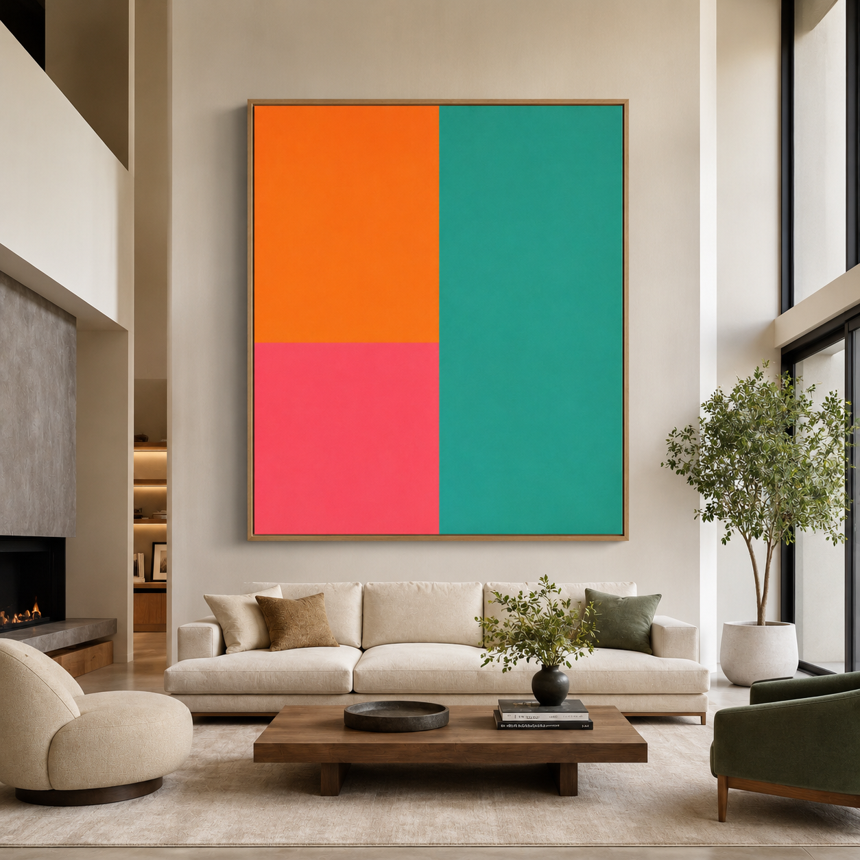 Colorful Wall Art for Living Room — Split Horizon by Rossetti Art