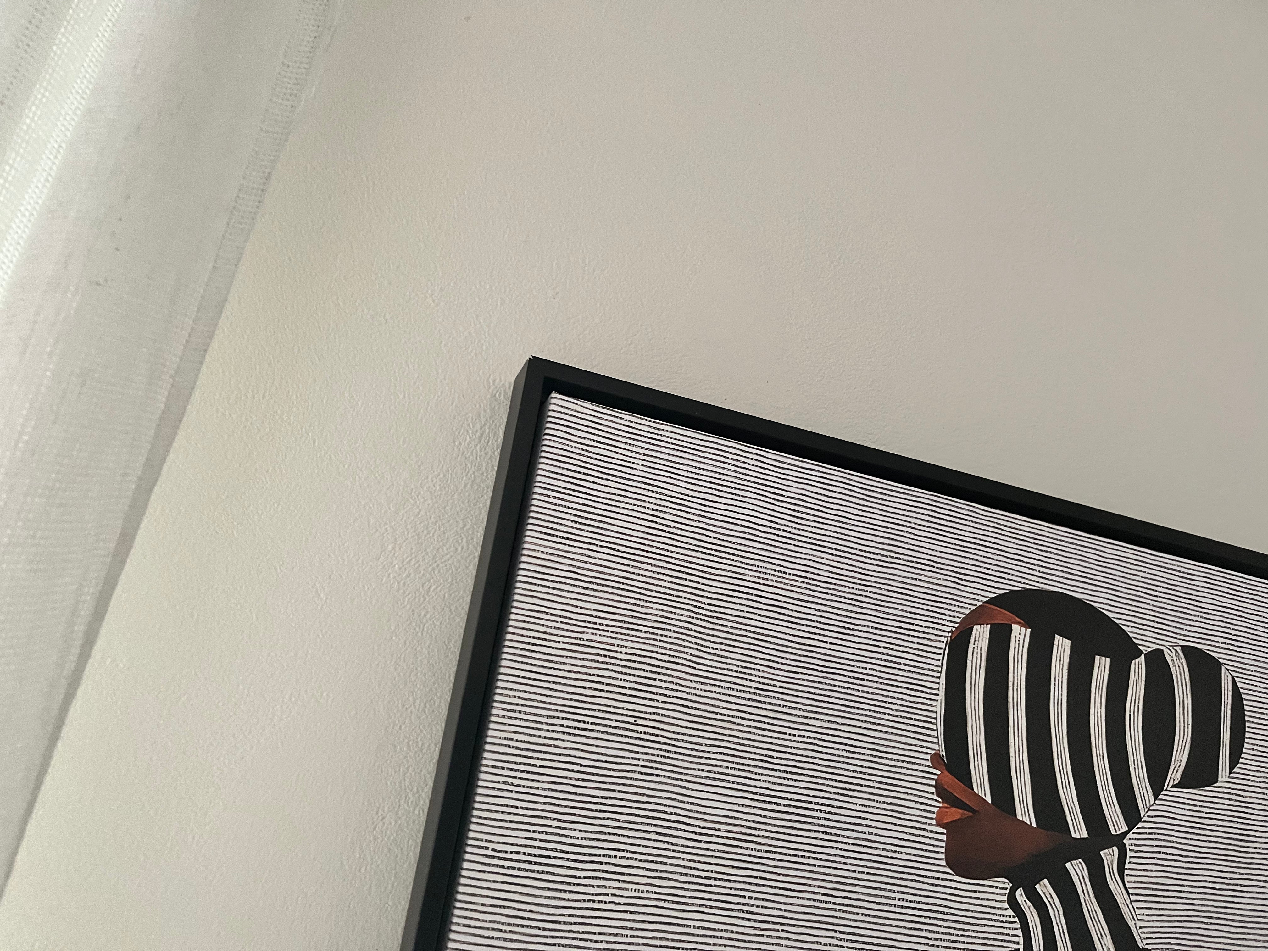 Black and white abstract portrait