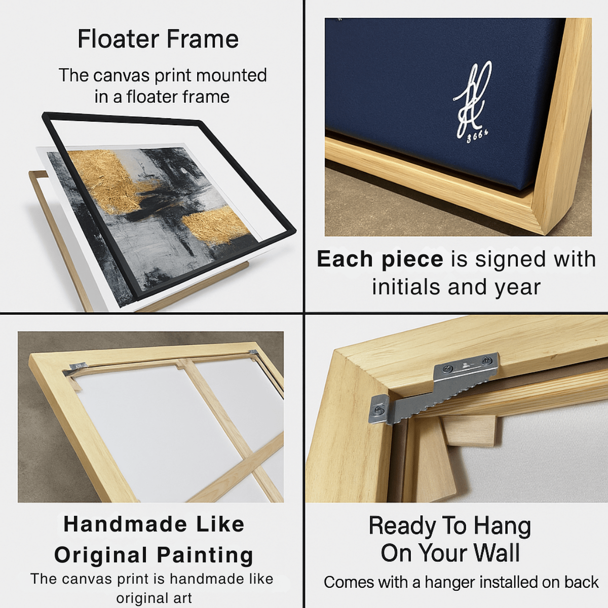 Neutral Abstract Horizontal Wall Art 