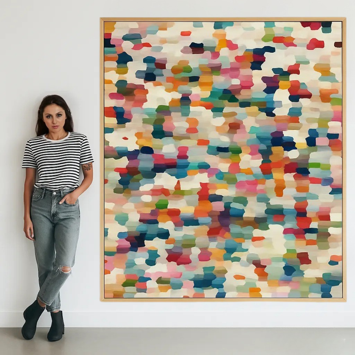 Canvas Print : Pixel Paradise - Colorful Abstract Mosaic Canvas Print Wall Art