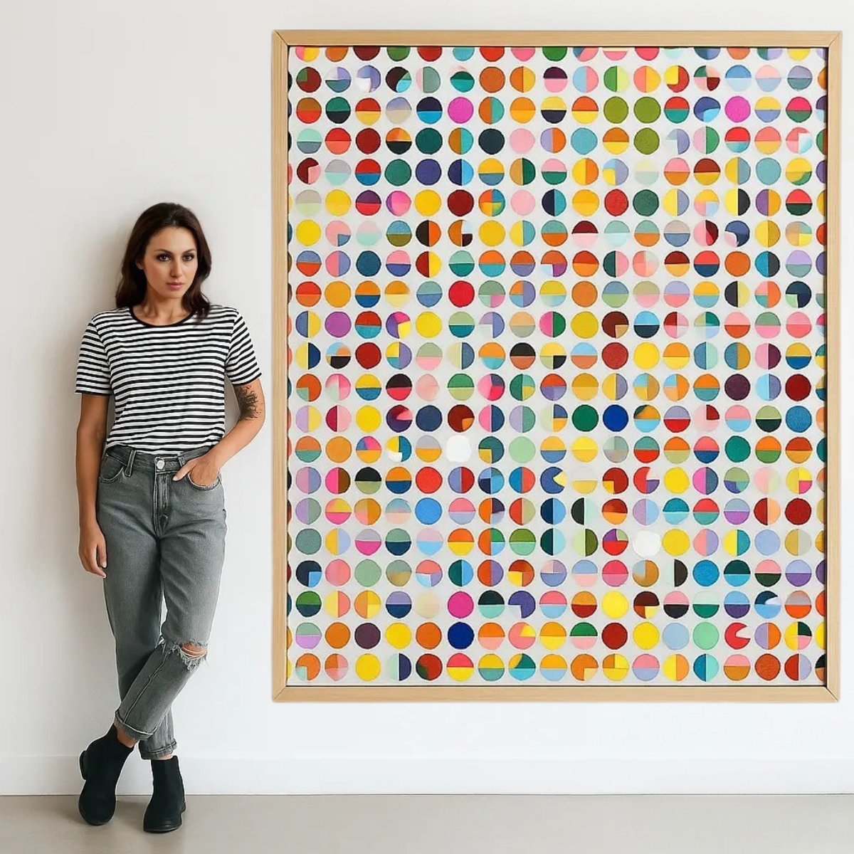 Canvas Print : Chromatic Circles - Modern Geometric Canvas Print Art