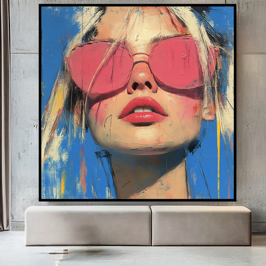 Original Painting : "Neon Muse" – Pop Art Expression