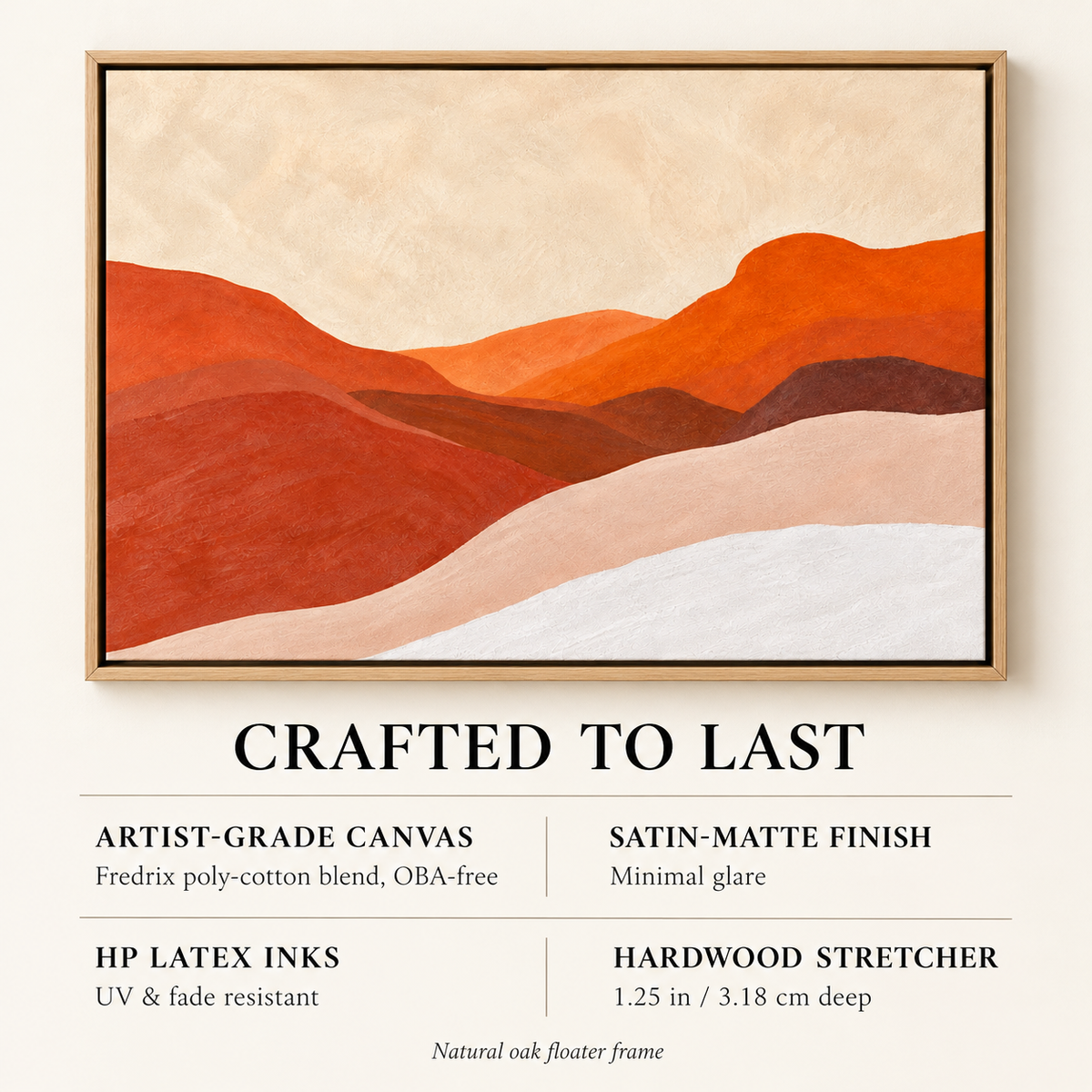 Desert Wall Art Canvas Print — Canyon Light