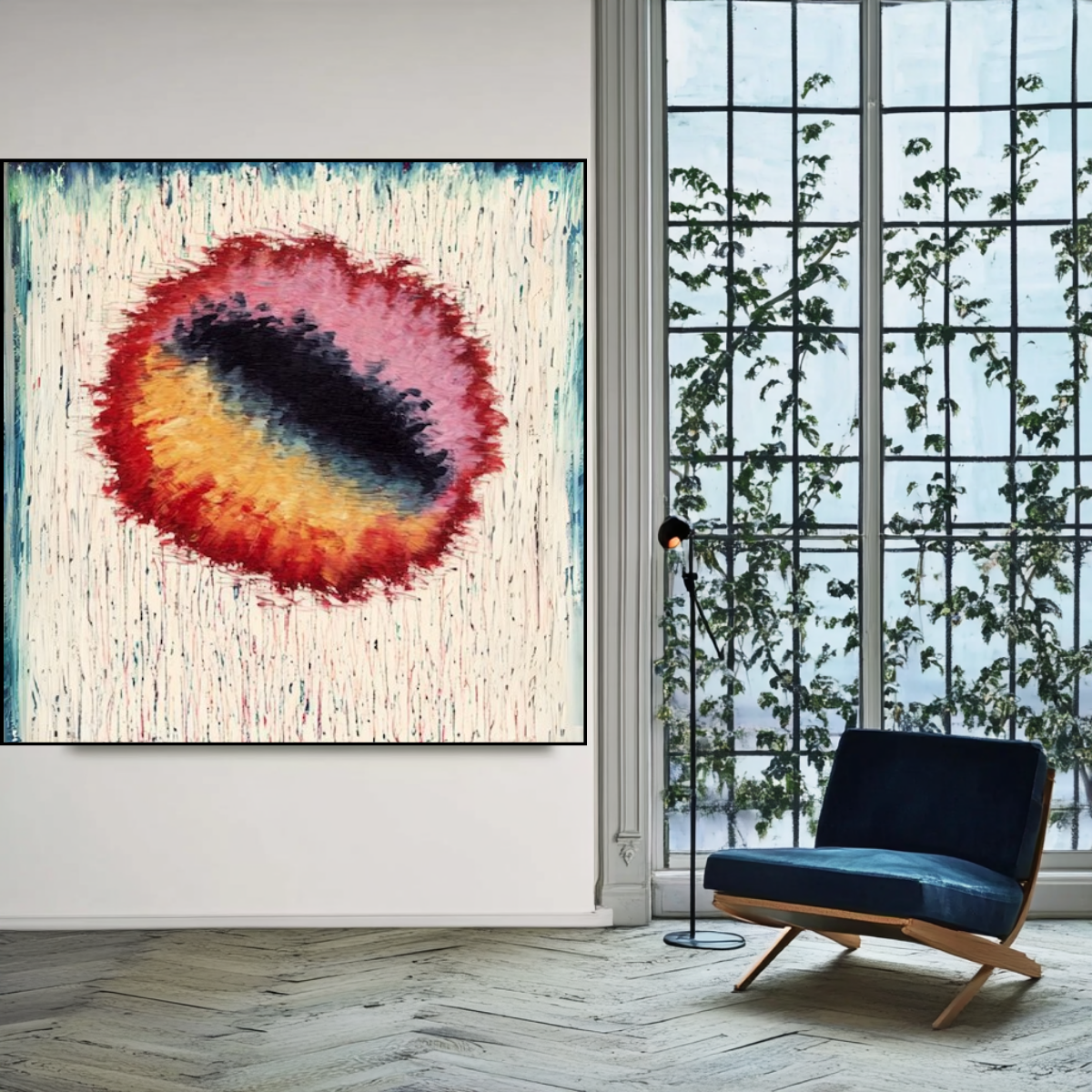 Original Painting : Radiant Burst - Handmade Abstract Color Burst Painting – Modern Vibrant Wall Art - Chiara Rossetti