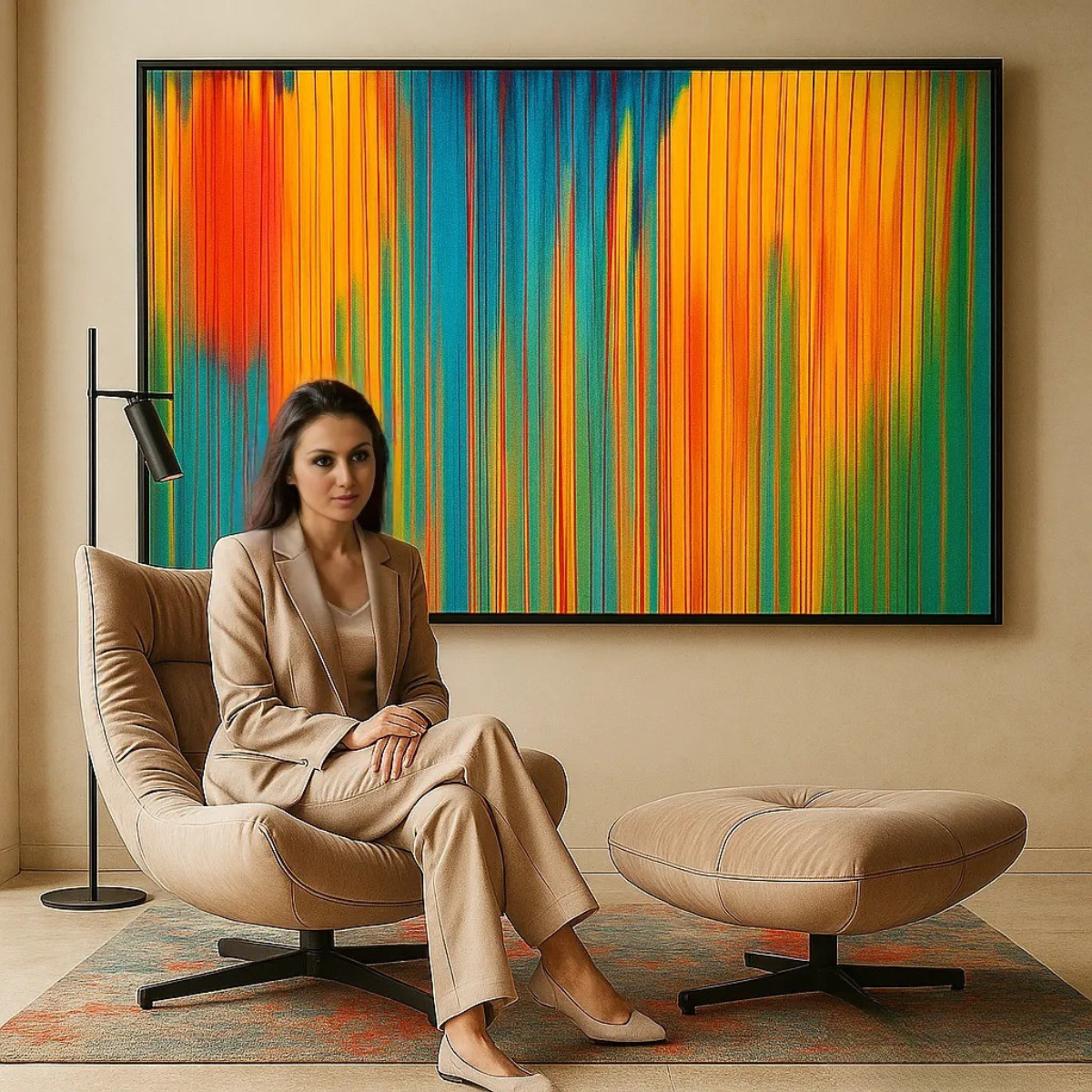 vibrant abstract canvas