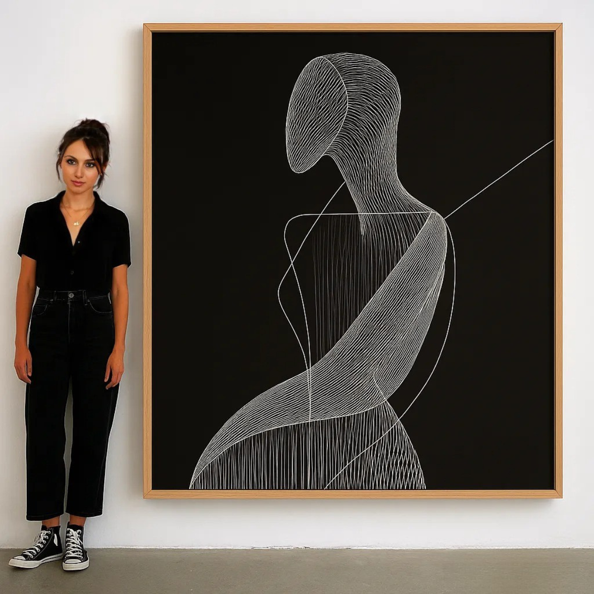 Feminine Minimalist Line Art Canvas