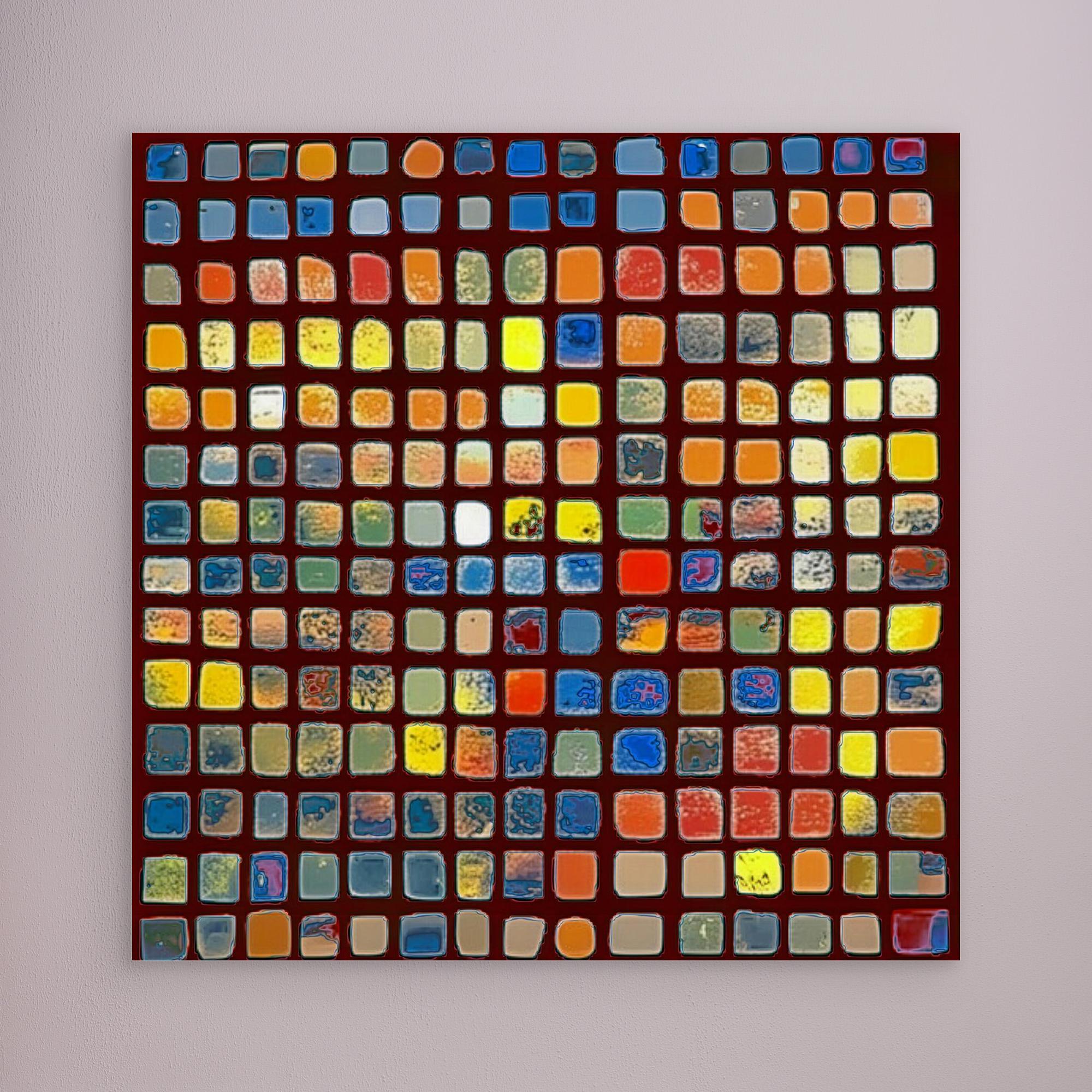 Canvas Print : Color Mosaic - Abstract Multicolor Grid Art