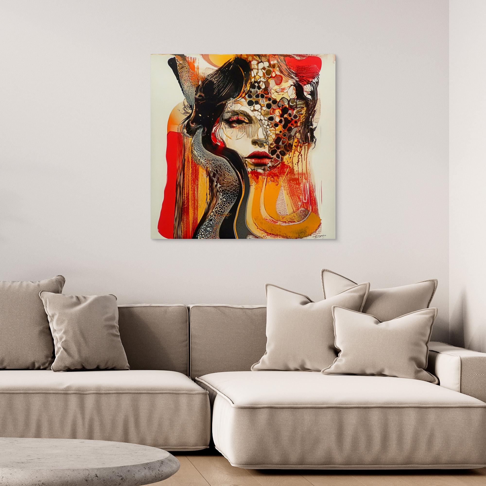 Canvas Print : Mystical Beauty - Handmade Abstract Wall Art | Modern Canvas Painting