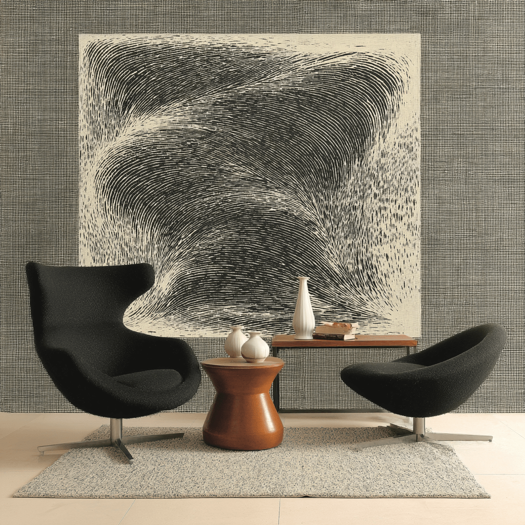 Abstract Artwork Black and White Print - Gravity of Silence