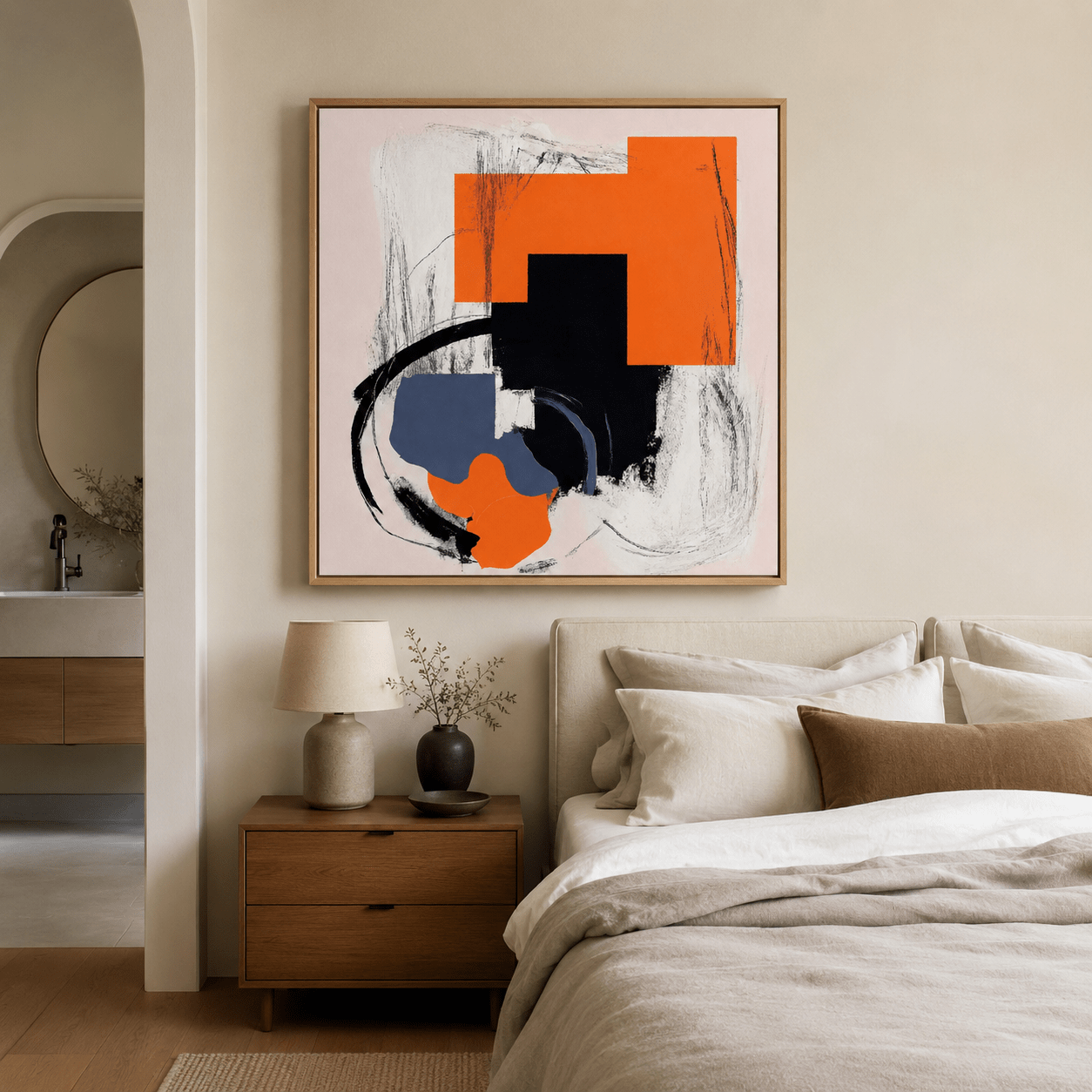 Abstract Canvas Print — Geometric Harmony | Rossetti Art