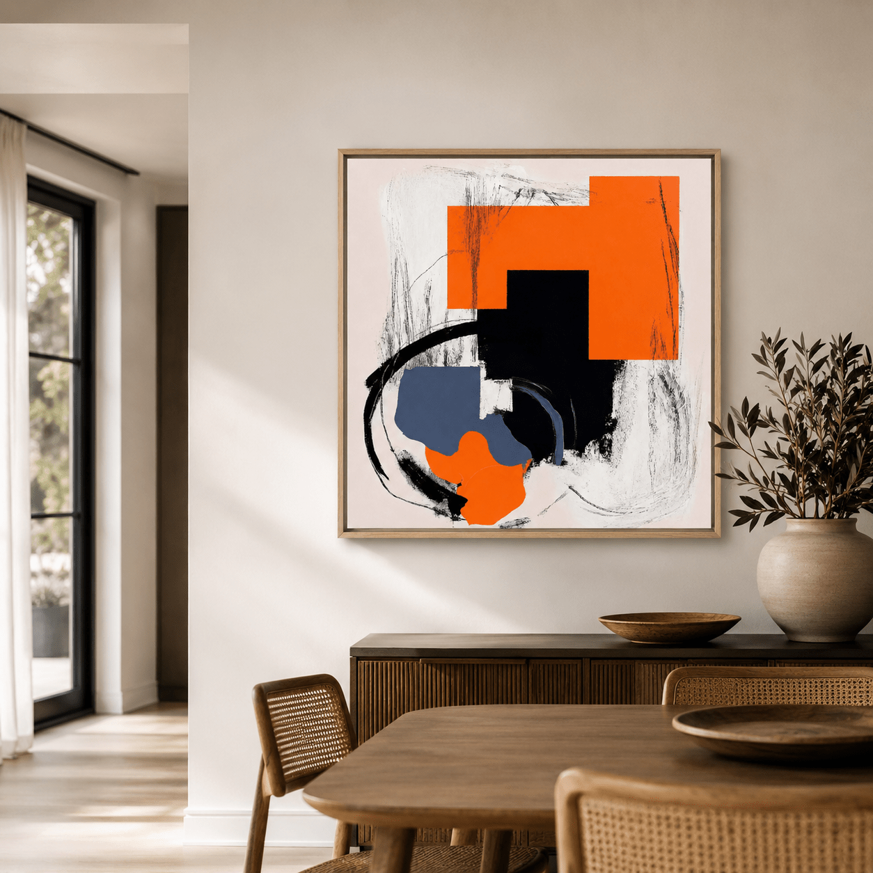 Abstract Canvas Print — Geometric Harmony | Rossetti Art