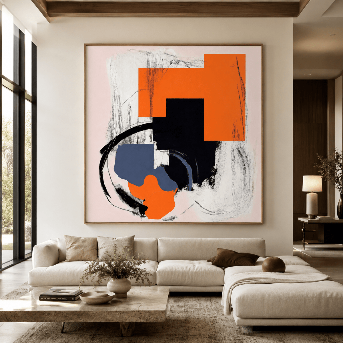 Abstract Canvas Print — Geometric Harmony | Rossetti Art