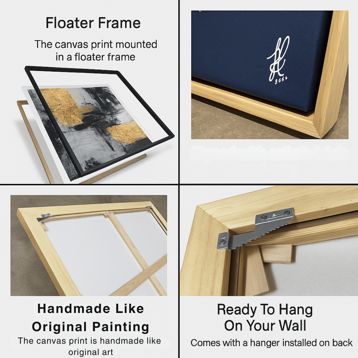 Abstract Circle Art Black and White Canvas Print: Inner Pulse